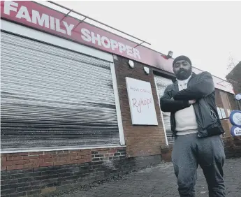  ??  ?? Ryhope Family Shopper store owner Tejinder Singh following the fire.