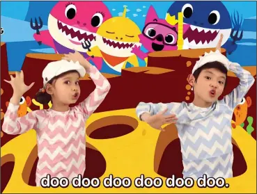  ?? Pinkfong ?? An image from the viral children’s video “Baby Shark,” which has become a global phenomenon.