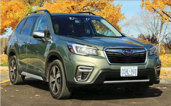  ??  ?? The engine in the 2019 Subaru Forester is quiet and refined, just one of the many positives that drivers will experience in the well-designed crossover.