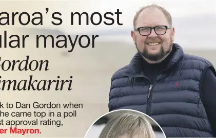  ?? ?? Waimakarir­i mayor Dan Gordon says knowing his community is key.