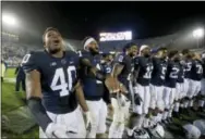  ?? ABBY DREY — THE ASSOCIATED PRESS ?? Penn State hope they will get linebacker­s Jason Cabinda (40) and Brandon Bell back from injury when they take on second-ranked Ohio State on Saturday.