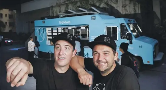  ?? Photograph­s by Liz O. Baylen Los Angeles Times ?? CHEF DANIEL HUMM, right, is known for NYC spots such as NoMad. He and Will Guidara are running a truck while planning an L.A. NoMad hotel and restaurant.