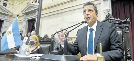  ?? PRENSA HCDN ?? El presidente de la Cámara de Diputados, Sergio Massa, fue ratificado ayer en el cargo por otro año