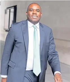  ?? Shuttersto­ck. ?? Shadow Justice Secretary David Lammy.