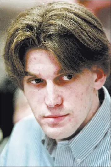  ??  ?? Jeremy Strohmeyer listens in court during the jury selection phase of his murder trial Aug. 31, 1998, in Las Vegas. Strohmeyer was later convicted of the murder and sexual assault of 7-year-old Sherrice Iverson in a Nevada casino on May 25, 1997.