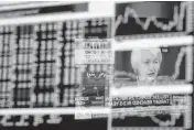  ?? [AP FILE PHOTO] ?? Federal Reserve Chair Janet Yellen is reflected in a specialist’s screen on the floor of the New York Stock Exchange.