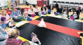  ??  ?? Lots of fun The sensory team hold classes at Airdrie’s Cairnlea Parish Church