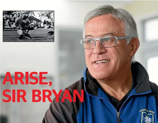  ?? JASON OXENHAM/STUFF ?? Sir Bryan Williams says it’s ‘very special’ to join the ranks of some of the rugby people he has admired most.