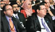  ??  ?? Path to progress Delegates listen to a panel discussion at the summit. Divergence of views by Sharia scholars and absence of a unified system of rulings are making the structurin­g of sukuks a time- consuming and expensive process.
Ahmed Ramzan/ Gulf...