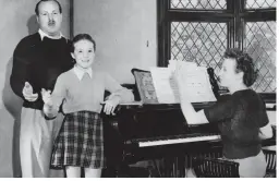  ??  ?? Precocious talent: Singing with her stepfather, Ted, and her mother, Barbara