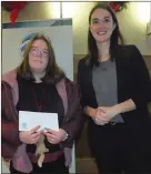  ??  ?? Shauna McGowan receives her Credit Union Award from Ciara Fitzgerald.