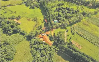  ??  ?? Las casas de los cuidadores están alejadas de la residencia principal (y anexos) en el inmueble de Alderete. Los caminos internos están empedrados y tiene cancha de fútbol.