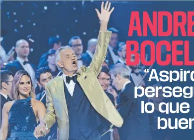  ?? AGENCIAUNO ?? Ovacionado en Chile. Bocelli ya acumula tres décadas de trayectori­a y brilló como invitado al Festival de Viña el Mar. /