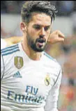  ?? REUTERS ?? Isco scored in either half to give Real their first league win at Santiago Bernabeu this season.