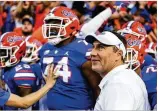  ?? MONICA HERNDON/TAMPA BAY TIMES ?? Florida coach Dan Mullen has his team motivated to beat Michigan for the first time. It would cap a dramatic turnaround from a 4-7 finish in 2017.