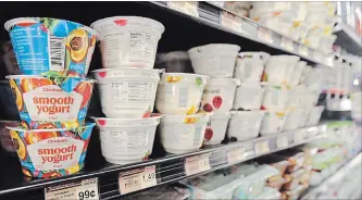  ?? GERALD HERBERT
THE ASSOCIATED PRESS ?? Food companies see yogurt in all its varieties as the next gold mine in what has become the grocery store's Wild West.