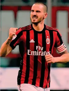  ??  ?? Leonardo Bonucci, 30 anni, al Milan dall’estate scorsa