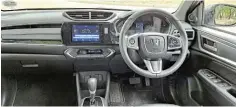  ?? Pictures: DENIS DROPPA ?? DASHING: The infotainme­nt of the Honda BR-V has been upgraded with a new 7-inch touchscree­n system. The Elegance is the flagship model and is priced at R459,900.