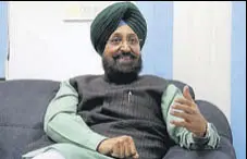  ?? SANJEEV SHARMA/HT ?? BAJWA’S BOMBSHELL Congress Rajya Sabha MP Partap Singh Bajwa at the HT office in Mohali on Saturday.