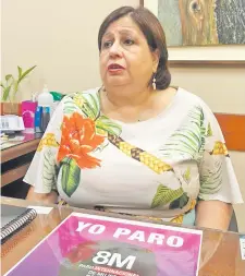  ?? ?? Esperanza Martínez, médica, exministra de Salud en el gobierno de Fernando Lugo, hoy senadora del Partido Frente Guasu.