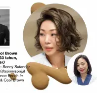  ??  ?? ROMANTIC COOL BROWN (DIANA LEE, 33 TAHUN, Product Buyer) Penata rambut: Sonny Sutandar – Salon Shag (@sonnysonju) Produk: Primience Enrich in Natural Beige &amp; Cool Brown