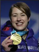  ??  ?? Lizzy Yarnold became the first Brit to defend Winter Olympic title