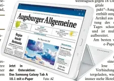  ?? Foto: AZ ?? Jetzt in der Osteraktio­n:
Das Samsung Galaxy Tab A 10.1 mit e Paper