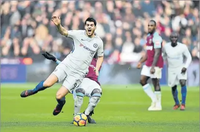  ?? FOTO: GETTY ?? Álvaro Morata se lesionó el pasado fin de semana ante el West Ham se ha podido recuperar de su problema en la espalda