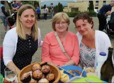  ??  ?? Debbie Kelleher, Connie Moynihan and Jackie Hickey relaxing and enjoying some of the culinary delights on offer .