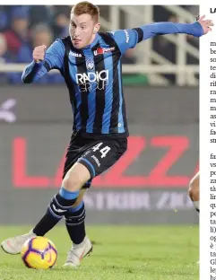  ?? LAPRESSE ?? Dejan Kulusevski a febbraio 2019 con la maglia dell’Atalanta