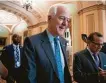  ?? J. Scott Applewhite / Associated Press ?? U.S. Sen. John Cornyn, R-Texas, sees significan­t benefits “for generation­s” from the terminal in the Valley.