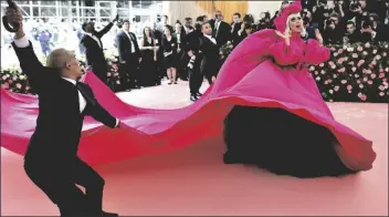  ?? CHARLES SYKES/INVISION ?? LADY GAGA ATTENDS
The Metropolit­an Museum of Art’s Costume Institute benefit gala on May