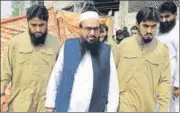  ?? AP FILE ?? Hafiz Saeed at a rally in May.