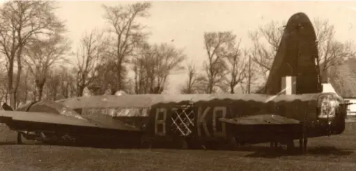  ??  ?? ■ Wellington R1379 of 151 Squadron, shot down on 10/11 May 1941, and photograph­ed by Franz Hucke. The fuselage roundel has already been cut out as a souvenir, thus exposing the aircraft’s geodetic structure.