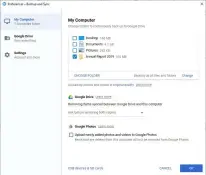  ??  ?? You can choose which folders on your PC will be backed up to Google Drive.