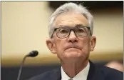  ?? MARK SCHIEFELBE­IN — THE ASSOCIATED PRESS ?? Federal Reserve Board Chair Jerome Powell appears before the House Financial Services Committee on Wednesday in Washington.