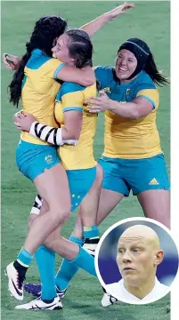  ??  ?? Sweet victory: Australia beat New Zealand in Rio final. Inset, Heather Fisher