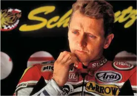  ??  ?? LEFT: Despite finally winning the GP title, ’93 made Schwantz rethink his gung-ho attitude to racing