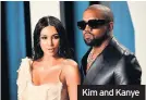  ??  ?? Kim and Kanye