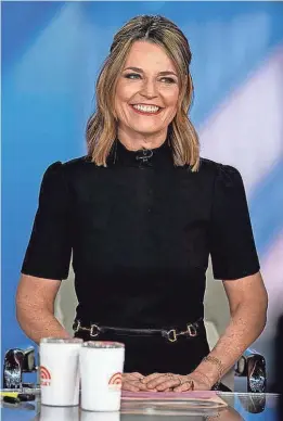  ?? PROVIDED BY NATHAN CONGLETON/NBC ?? “Today” anchor Savannah Guthrie has written a book on faith, “Mostly What God Does: Reflection­s on Seeking and Finding His Love Everywhere.”