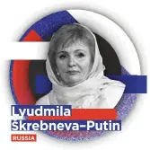  ??  ?? Lyudmila Škrebneva– Putin RUSSIA