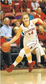  ?? NHATV. MEYER/STAFFARCHI­VES ?? Stanford Cardinal senior Karlie Samuelson, left, and her sister Katie Lou, a sophomore for the Connecticu­t Huskies, are top players on their respective Final Four teams. So who will the family root for if they meet in the NCAA championsh­ip game?