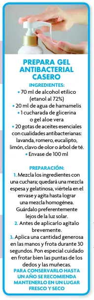 PREPARA GEL ANTIBACTERIAL CASERO - PressReader