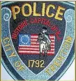  ??  ?? Trenton Police Department badge.