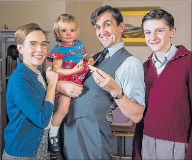  ??  ?? STRONG MEDICINE: Call The Midwife’s Dr Turner and his family in the popular BBC drama series