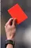  ??  ?? DOUBLE RED Fuenlabrad­a’s Cristobal Marquez was called back to the pitch after VAR overturned his red card in Spain’s second tier. He quickly confronted an opponent and got sent off again