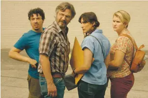  ??  ?? Confederac­y of dunces: Jon Bass, Marc Maron, Michaela Watkins, and Jillian Bell