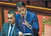  ?? AP PHOTO ?? In his first policy address, Italian Prime Minister Giuseppe Conte declared Europe’s immigratio­n policy a “failure” and demanded that it be renegotiat­ed.