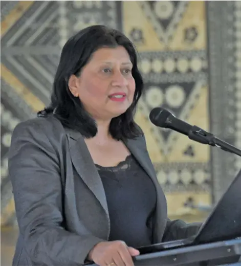  ??  ?? The University of Fiji’s new Vice-Chancellor, Sushila Chang.