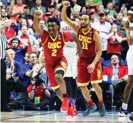  ?? (Reuters) ?? A 66-65 victory by No. 11 USC over No. 6 SMU on Friday night in the East Region was one few upsets that the first round of the NCAA Tournament provided.